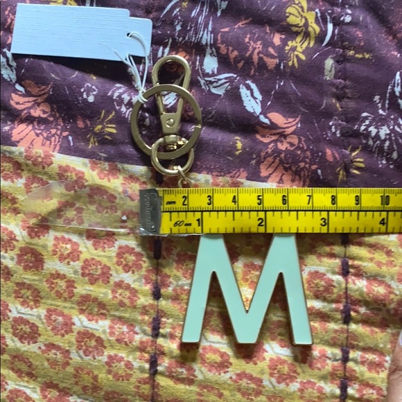 Initial "M" Keychain •Gold/Mint Color• - Picture 8 of 10